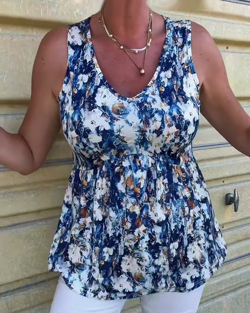 Sexy Printed Sleeveless Tank Top