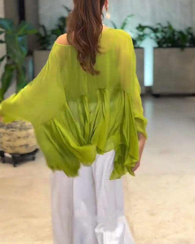 Temperament Solid Color Fashionable Blouse