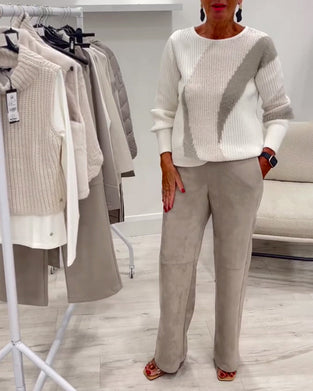 Crew Neck Comfortable Casual Sweater