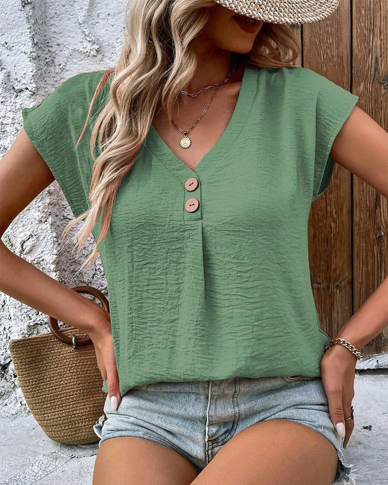 V-neck Short Sleeve T-shirt