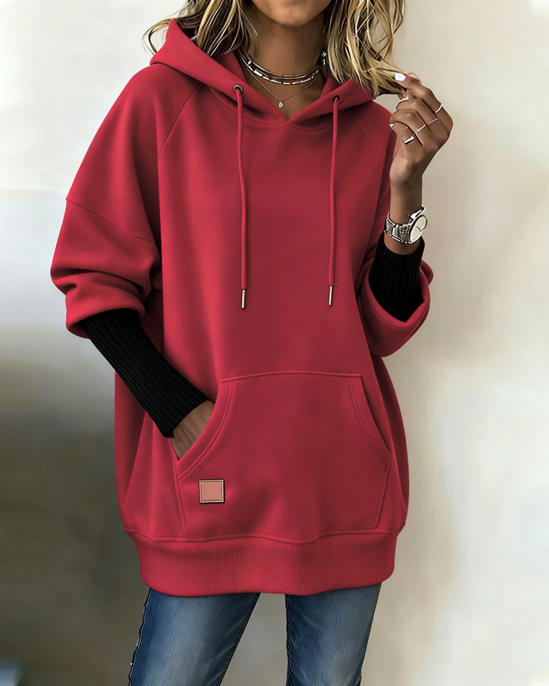 Loose Casual Hooded Sweatshirt