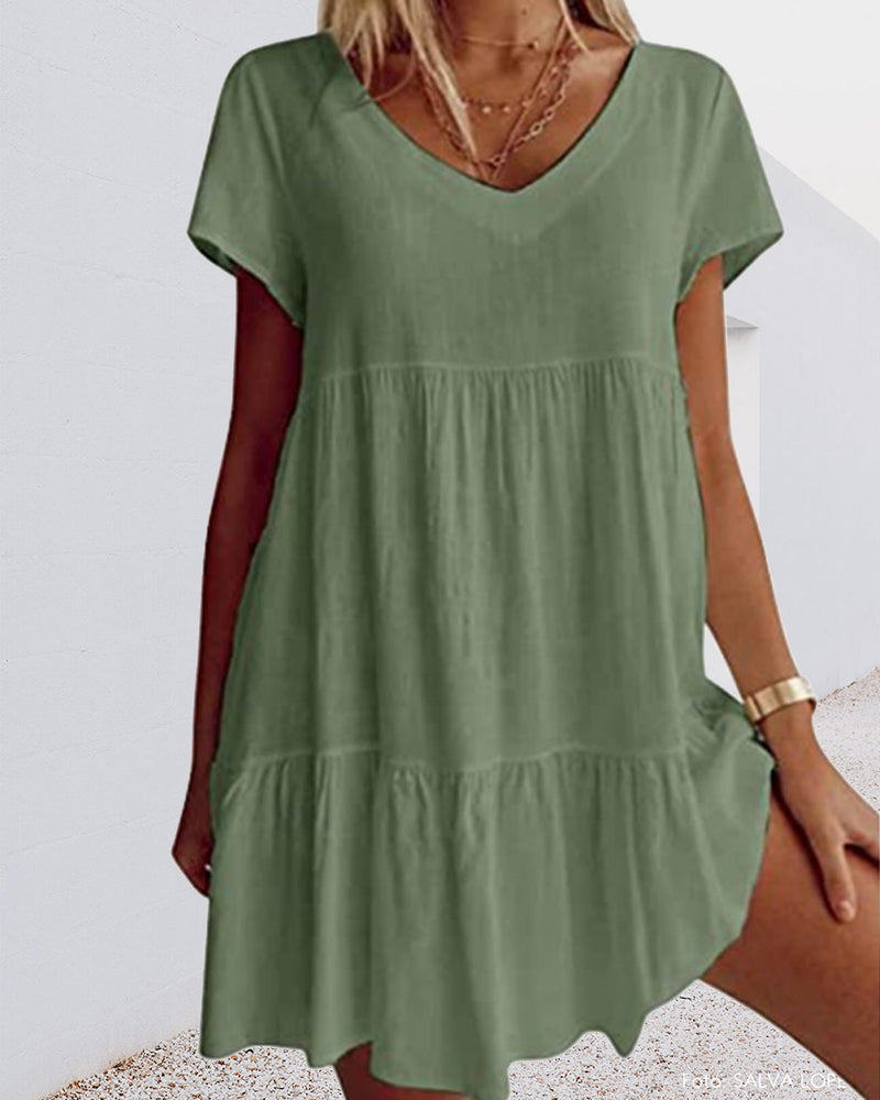 Loose casual short sleeve dress