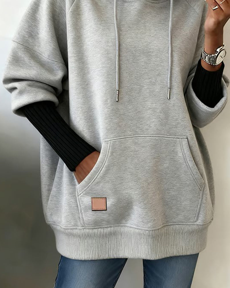 Loose Casual Hooded Sweatshirt