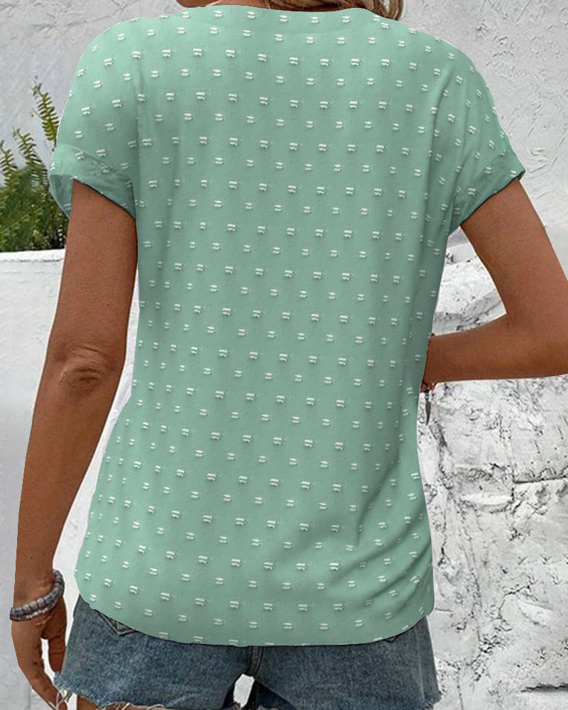 Blue Drop Shoulder Blouse