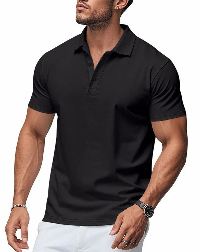 Men's Quick-Dry Short-Sleeve Lapel T-Shirt