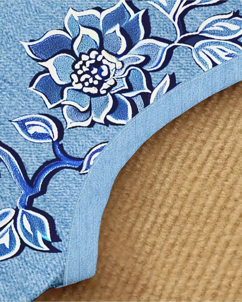 sleeveless Imitation Denim Dress