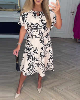 Casual Temperament Printed Dress