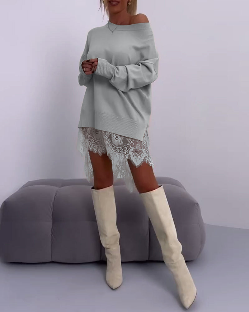 Solid color off shoulder slim pullover