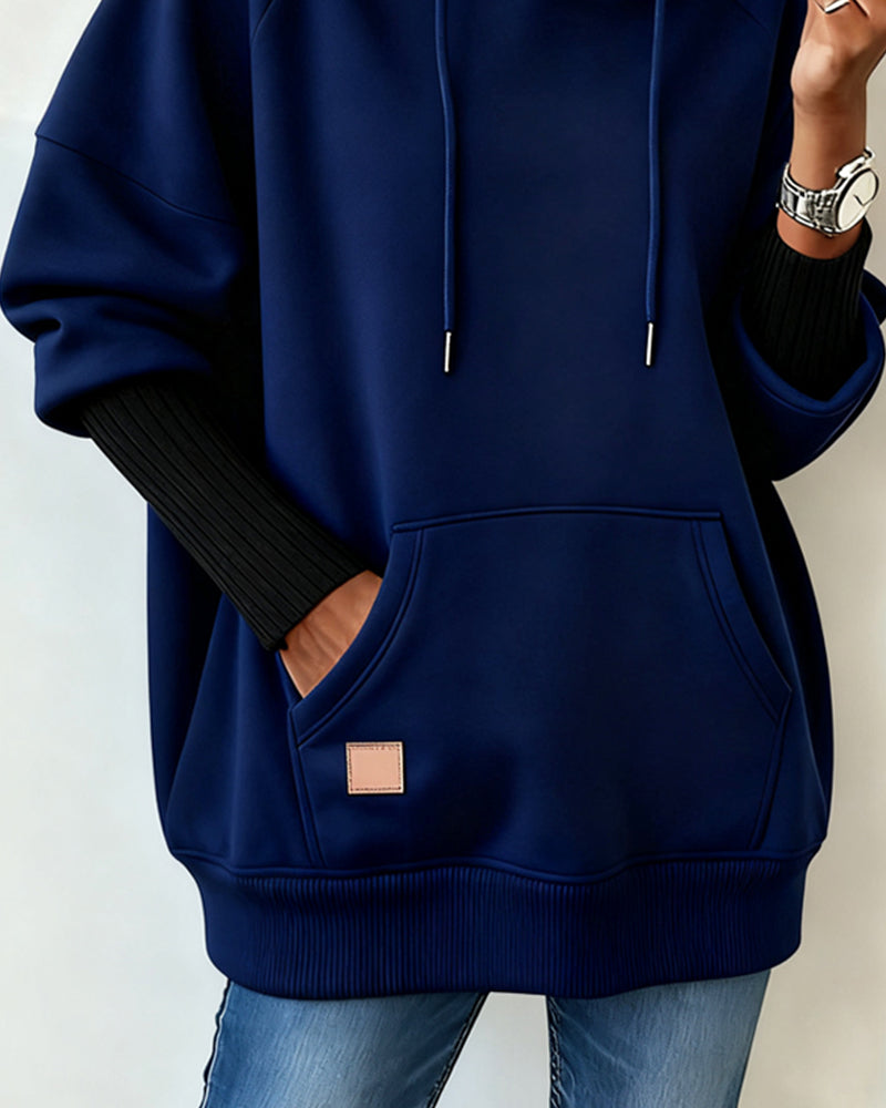 Loose Casual Hooded Sweatshirt