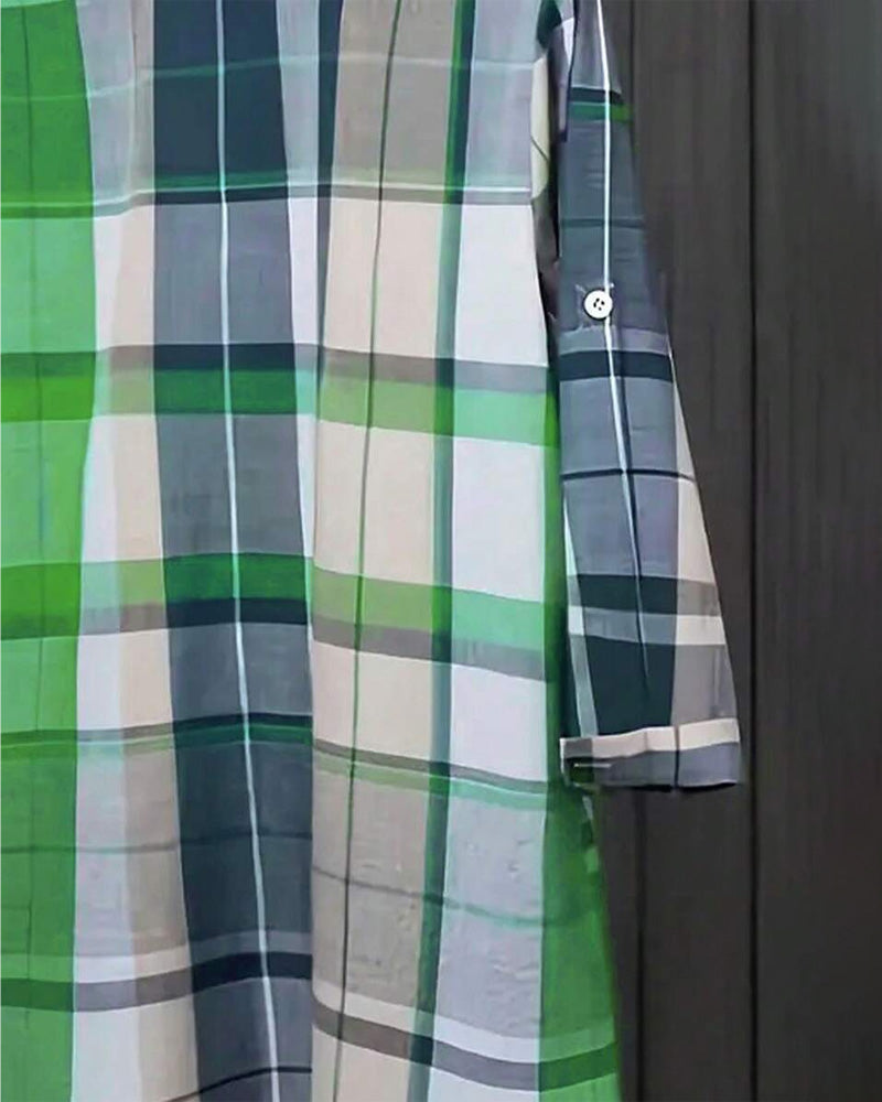 Casual Plaid Contrast Shirt
