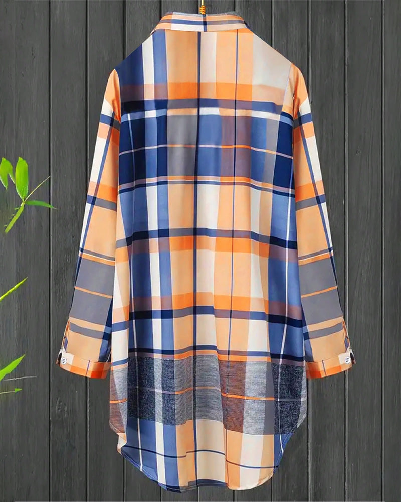 Casual Plaid Contrast Shirt