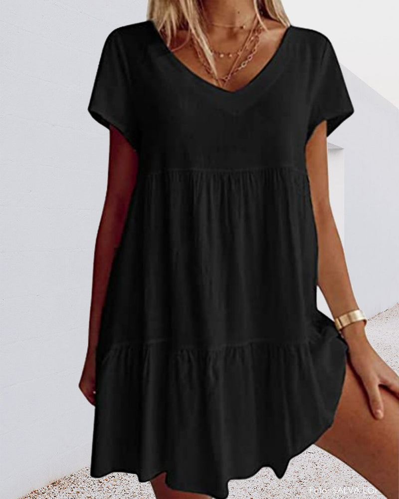 Loose casual short sleeve dress