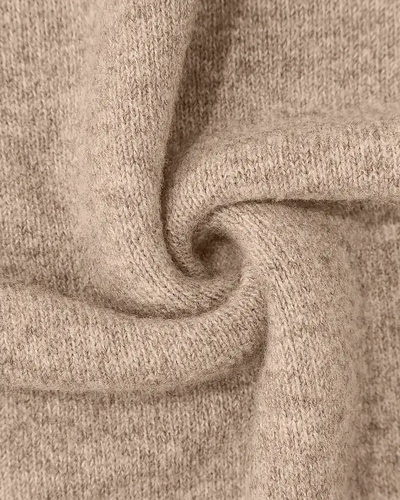 High Neck Patterned Contrast Sweater