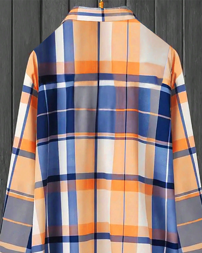 Casual Plaid Contrast Shirt