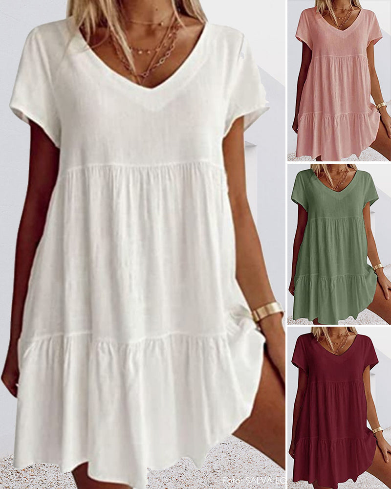 Loose casual short sleeve dress