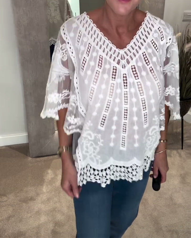 V-Neck Stylish Blouse
