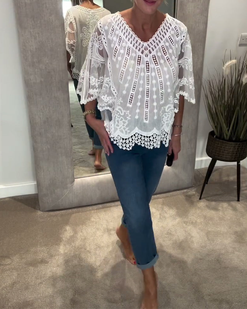 V-Neck Stylish Blouse