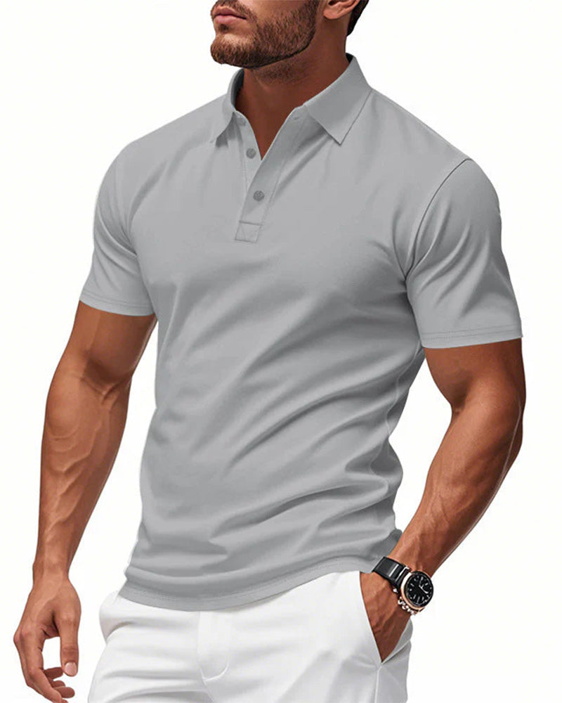 Men's Quick-Dry Short-Sleeve Lapel T-Shirt