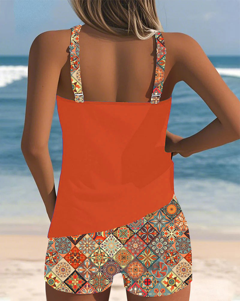 Sleeveless Beach Pants Two-Piece Tankini