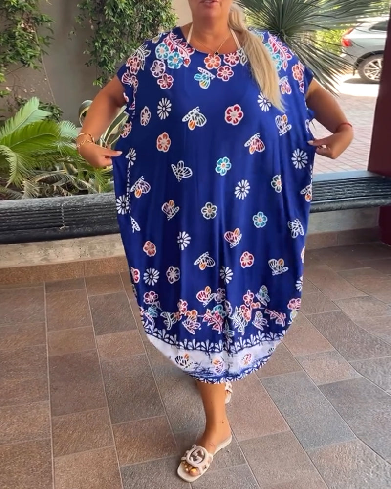 Oversized Printed Loose Dress