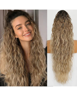 Curly Wavy Frizzy Hair Extension with Ponytail