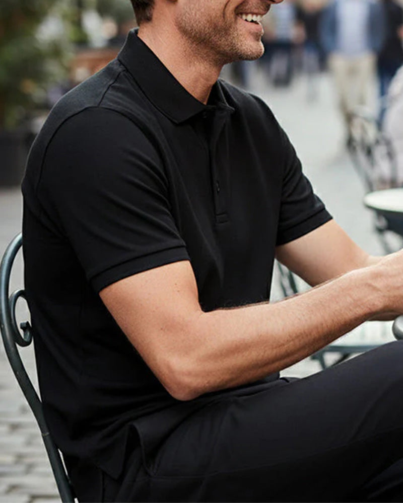 Men's Quick-Dry Short-Sleeve Lapel T-Shirt